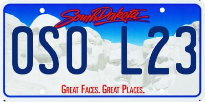 SD license plate 0SOL23