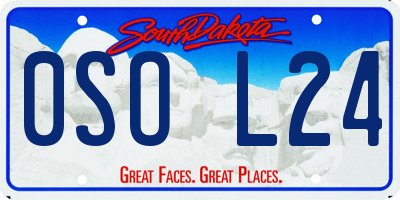 SD license plate 0SOL24