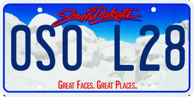 SD license plate 0SOL28
