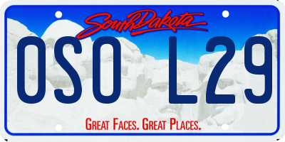 SD license plate 0SOL29