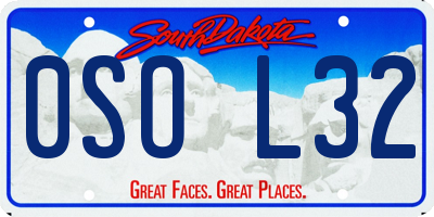 SD license plate 0SOL32