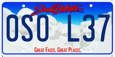 SD license plate 0SOL37