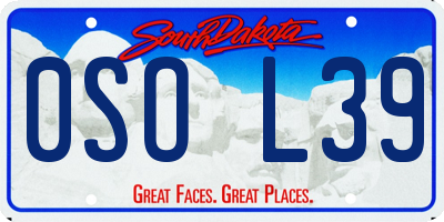 SD license plate 0SOL39