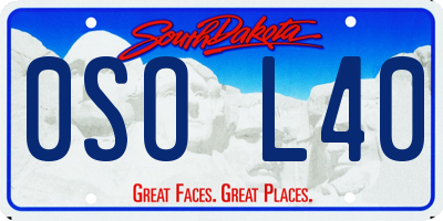 SD license plate 0SOL40