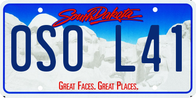SD license plate 0SOL41