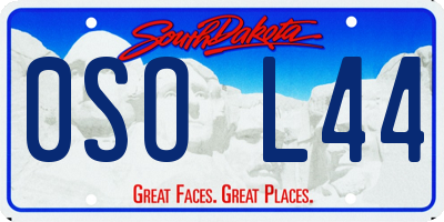 SD license plate 0SOL44