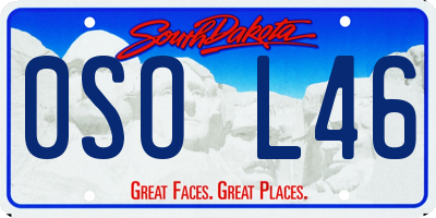 SD license plate 0SOL46