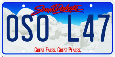 SD license plate 0SOL47