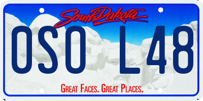 SD license plate 0SOL48