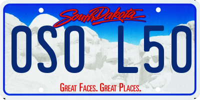 SD license plate 0SOL50