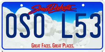 SD license plate 0SOL53