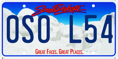 SD license plate 0SOL54