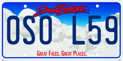 SD license plate 0SOL59