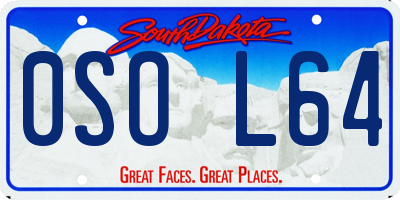 SD license plate 0SOL64