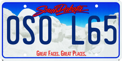 SD license plate 0SOL65