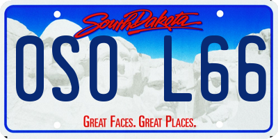 SD license plate 0SOL66