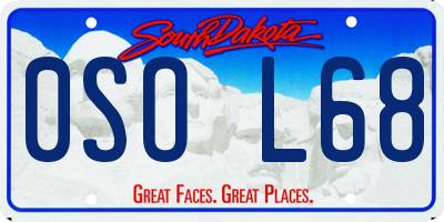 SD license plate 0SOL68