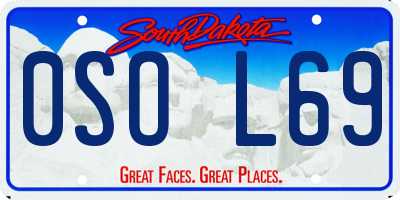 SD license plate 0SOL69
