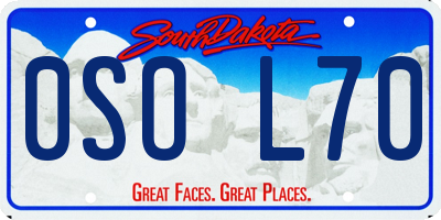 SD license plate 0SOL70
