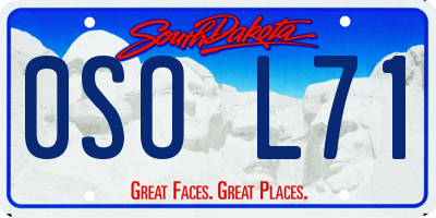 SD license plate 0SOL71