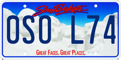 SD license plate 0SOL74