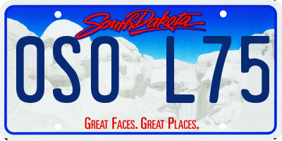 SD license plate 0SOL75