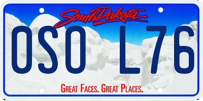 SD license plate 0SOL76