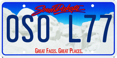 SD license plate 0SOL77