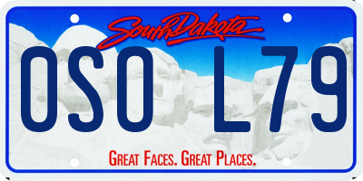 SD license plate 0SOL79