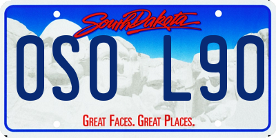 SD license plate 0SOL90