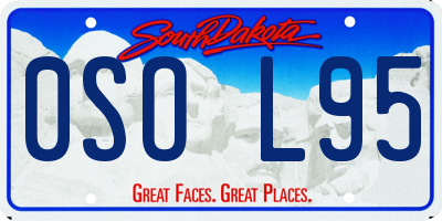 SD license plate 0SOL95