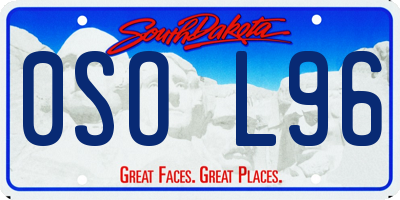 SD license plate 0SOL96