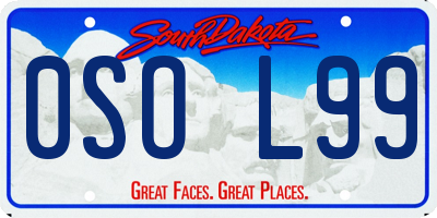 SD license plate 0SOL99