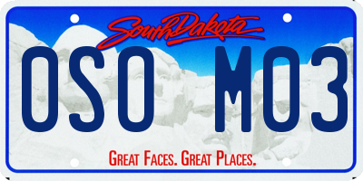 SD license plate 0SOM03