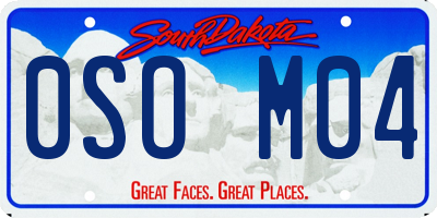 SD license plate 0SOM04