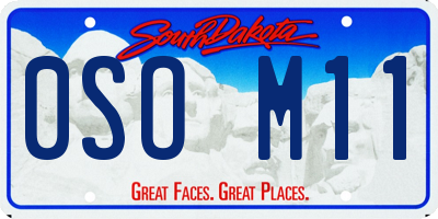 SD license plate 0SOM11
