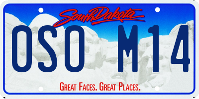 SD license plate 0SOM14