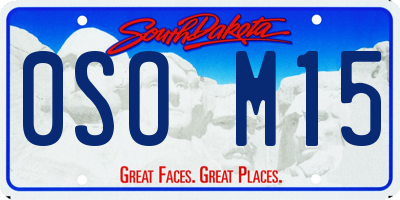 SD license plate 0SOM15