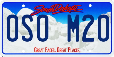 SD license plate 0SOM20