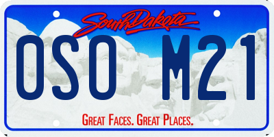 SD license plate 0SOM21