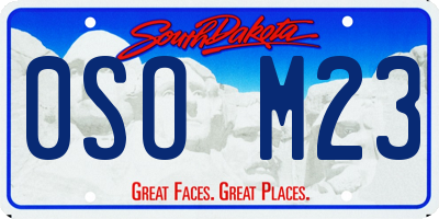 SD license plate 0SOM23