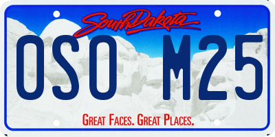 SD license plate 0SOM25
