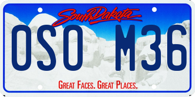SD license plate 0SOM36