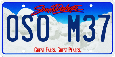 SD license plate 0SOM37