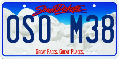 SD license plate 0SOM38
