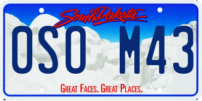 SD license plate 0SOM43