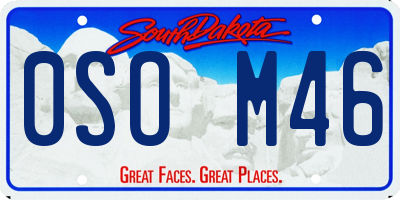 SD license plate 0SOM46