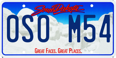 SD license plate 0SOM54