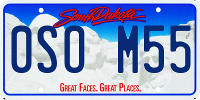 SD license plate 0SOM55