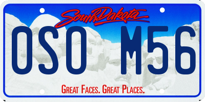 SD license plate 0SOM56